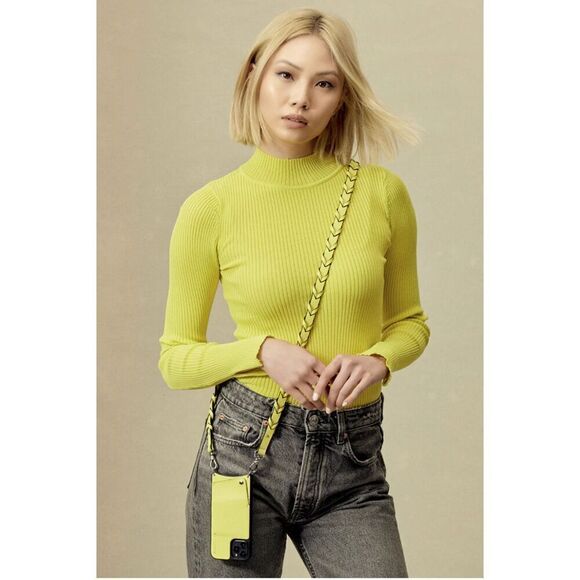 Bandolier yellow & silver braided Zoey crossbody /belt/strap rare htf NIP NWT - Picture 4 of 5